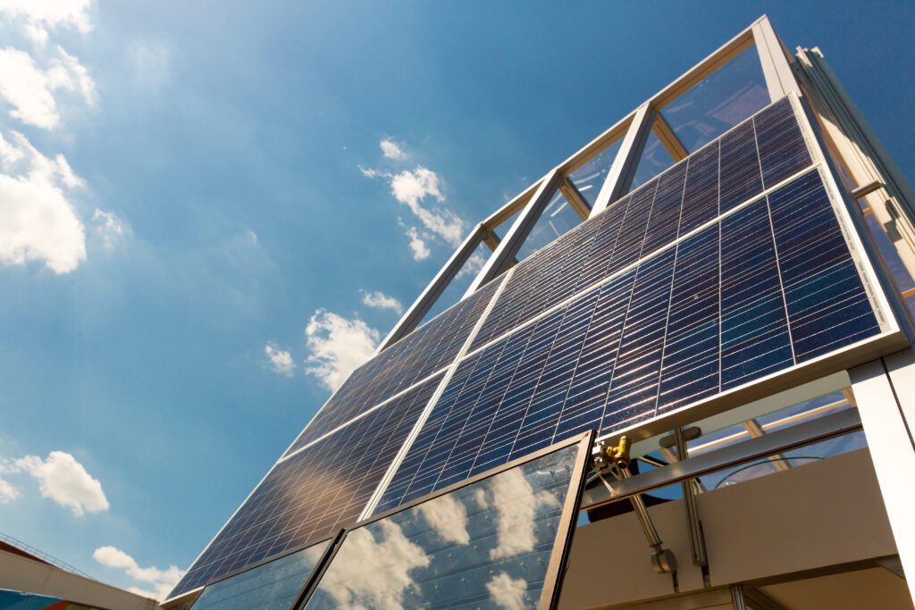 Solar panel, sun battery, alternative renewable energy. Ecology electrical station